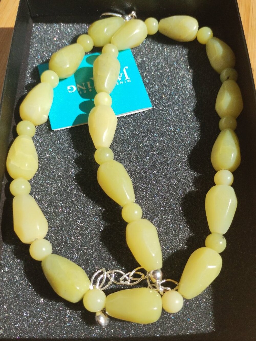 Jay King DTR yellow gemstone necklace 925 Sterling Silver